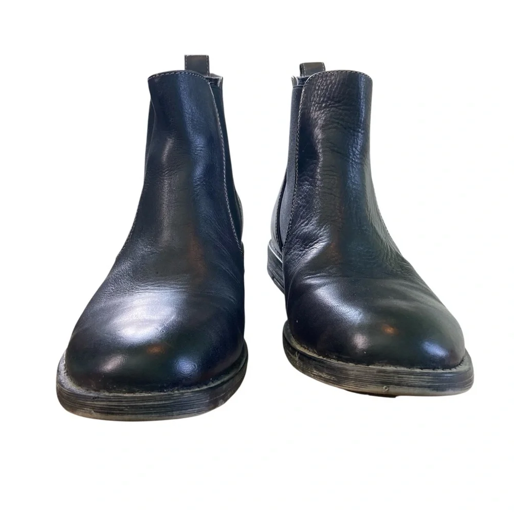 Bed Stu Men's‎ Black Chelsea Boots Pull On Ankle Leather Round Toe (Size 10)